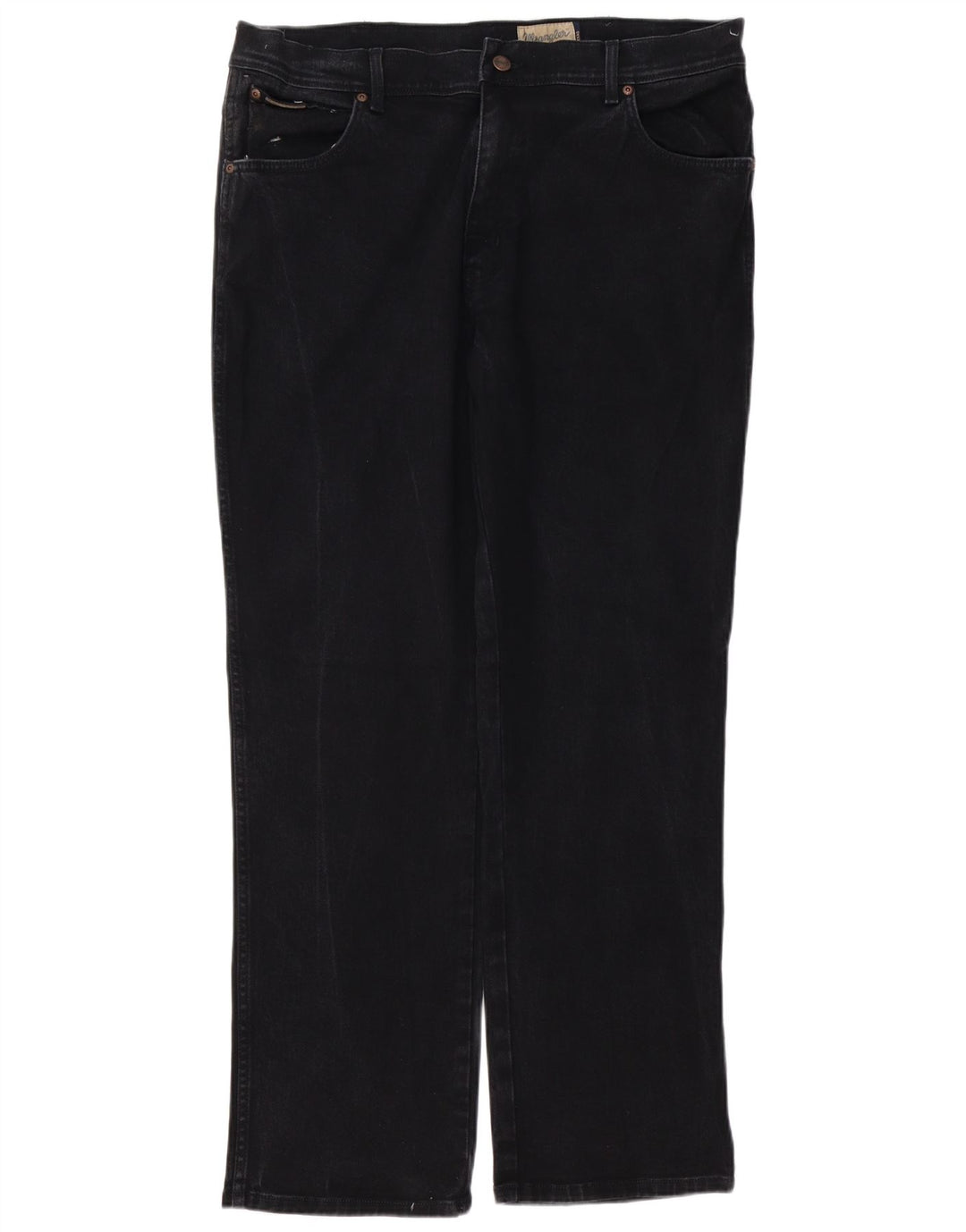 WRANGLER muške ravne traperice Texas W38 L32 crni pamuk