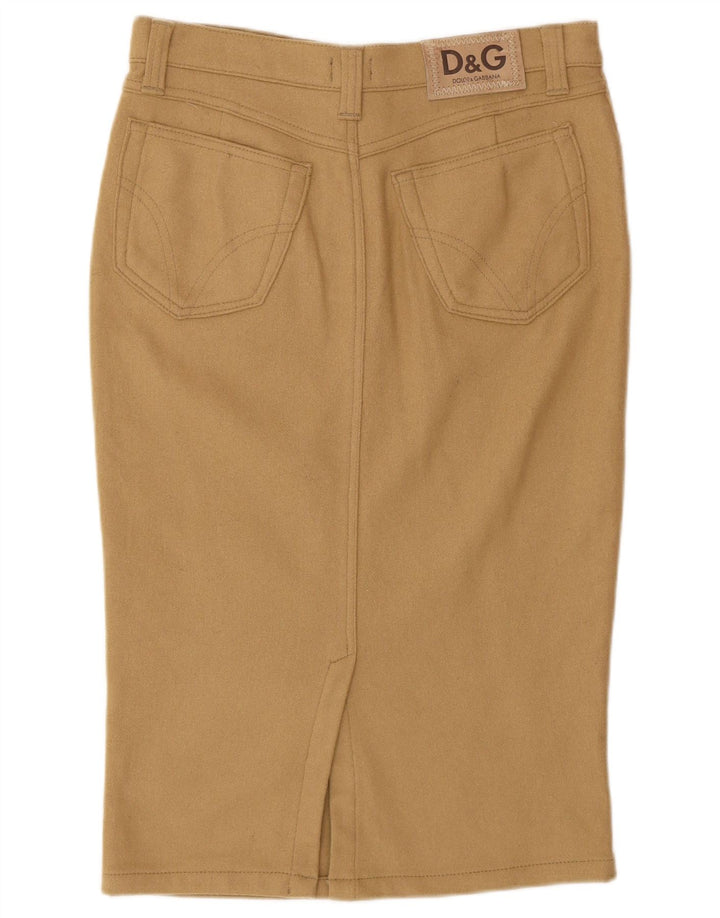 Dolce & Gabbana ženska pencil suknja IT 44 srednje W30 bež vuna