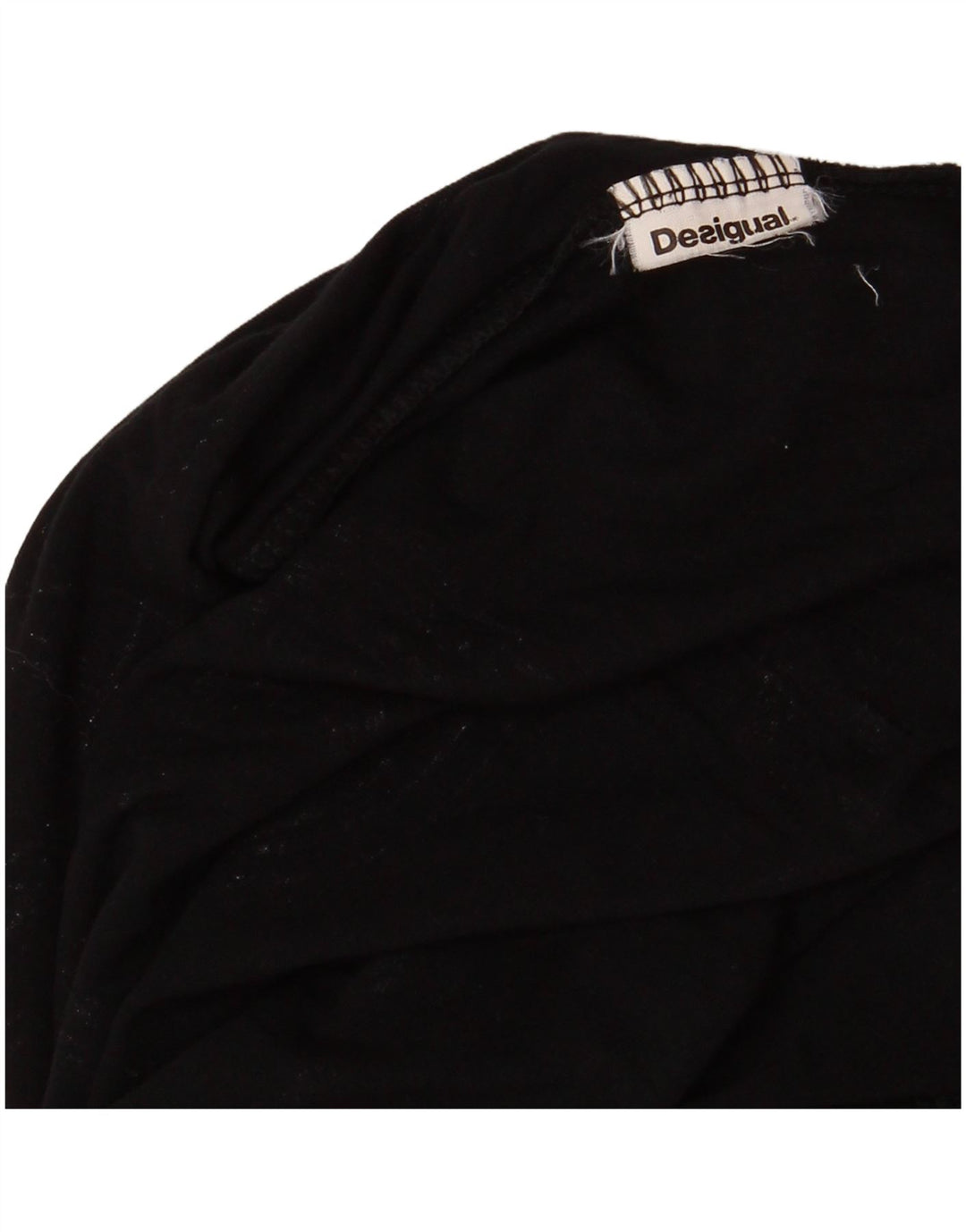 DESIGUAL ženska majica dugih rukava s otvorenim ramenima, UK 12, srednje crna