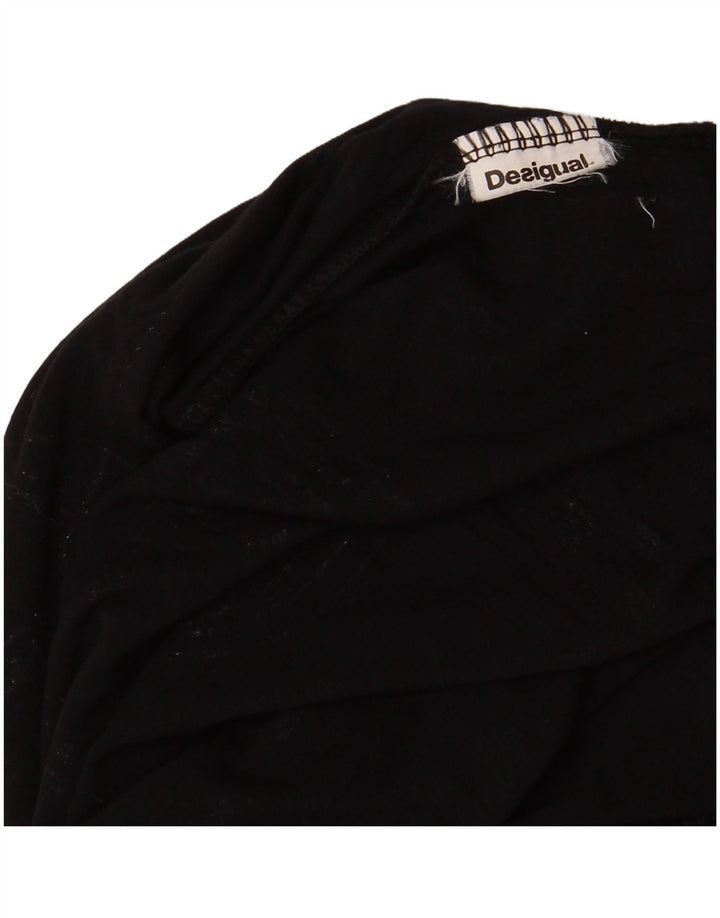 DESIGUAL ženska majica dugih rukava s otvorenim ramenima, UK 12, srednje crna