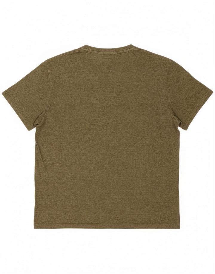 Superdry muška majica kratkih rukava 2XL kaki pamuk na pruge