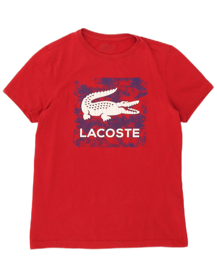 Lacoste muška majica kratkih rukava s grafičkim motivima, veličina 3, mali crveni pamuk