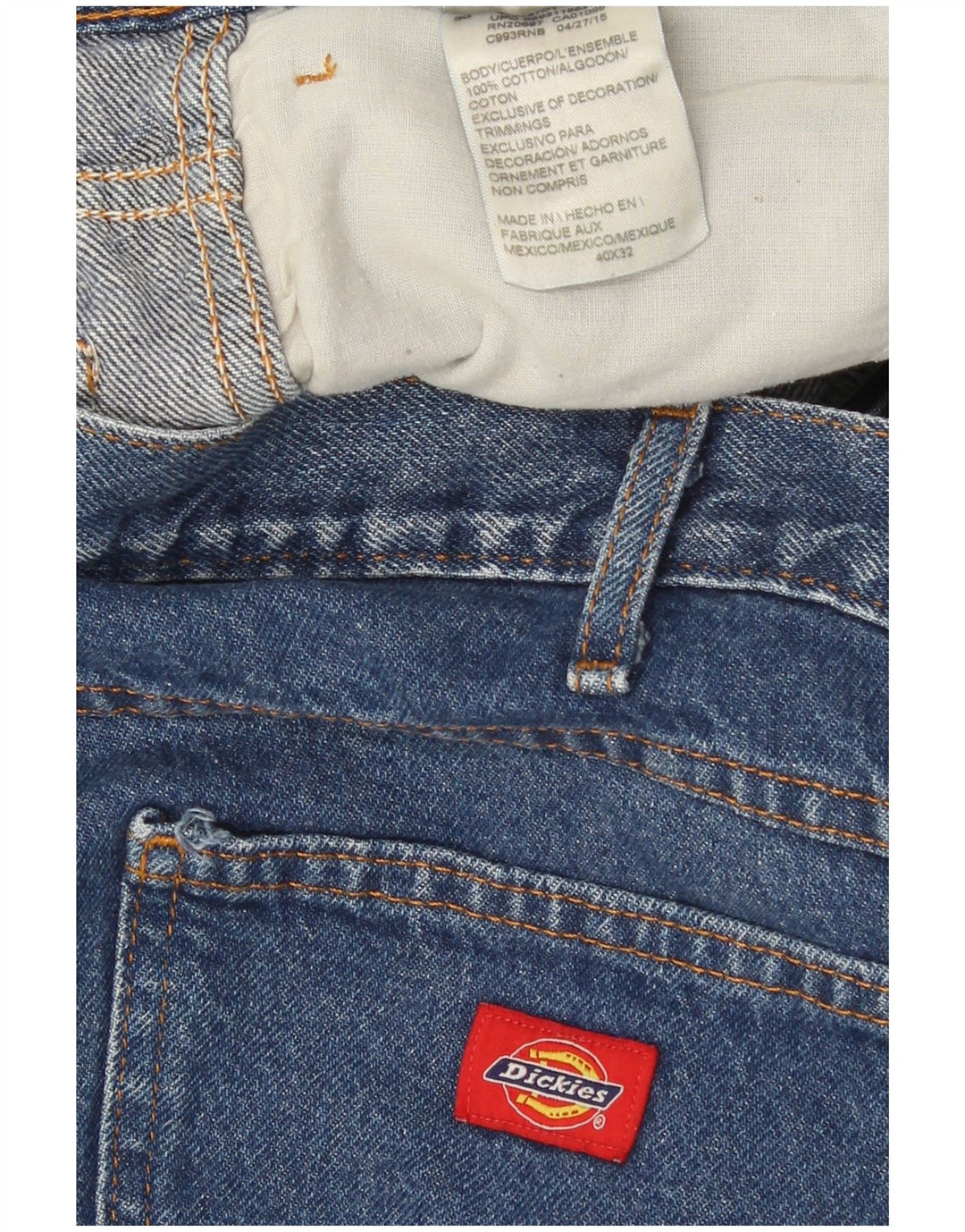 Dickies muške ravne traperice W40 L32 plavi pamuk