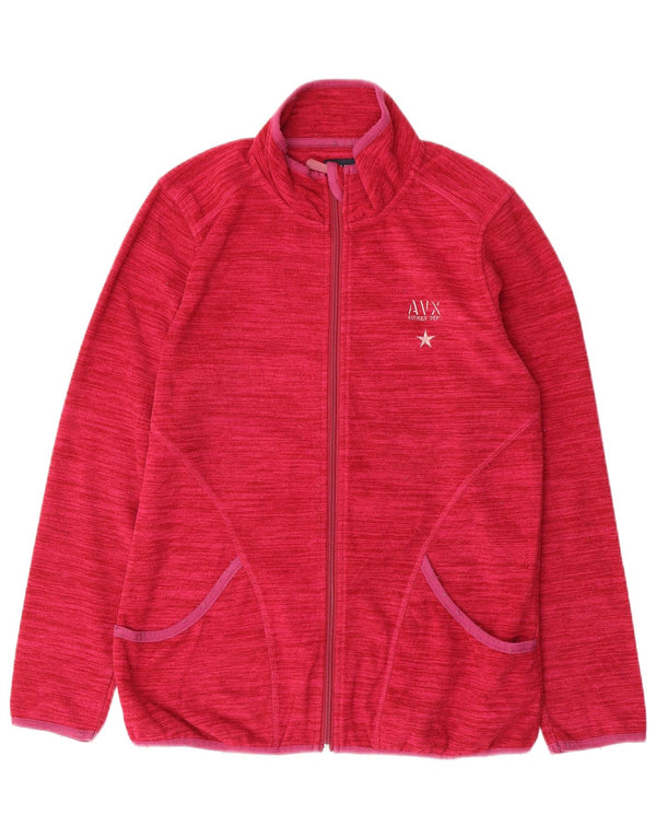AVIREX ženska jakna od flisa UK 14 srednje ružičaste pruge od poliestera