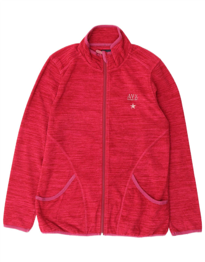 AVIREX ženska jakna od flisa UK 14 srednje ružičaste pruge od poliestera