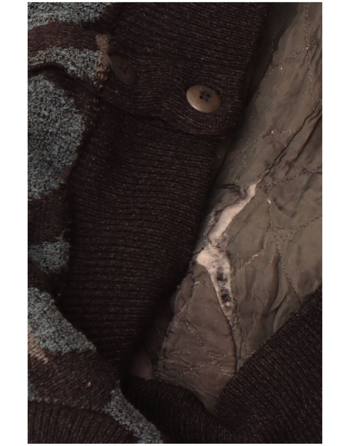 Vintage muška bomber jakna UK 42 XL Raznobojna geometrijska vuna alpake