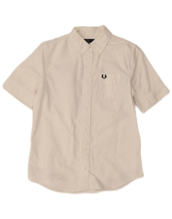 Fred Perry ženska majica kratkih rukava UK 8 Mala bijela pamučna