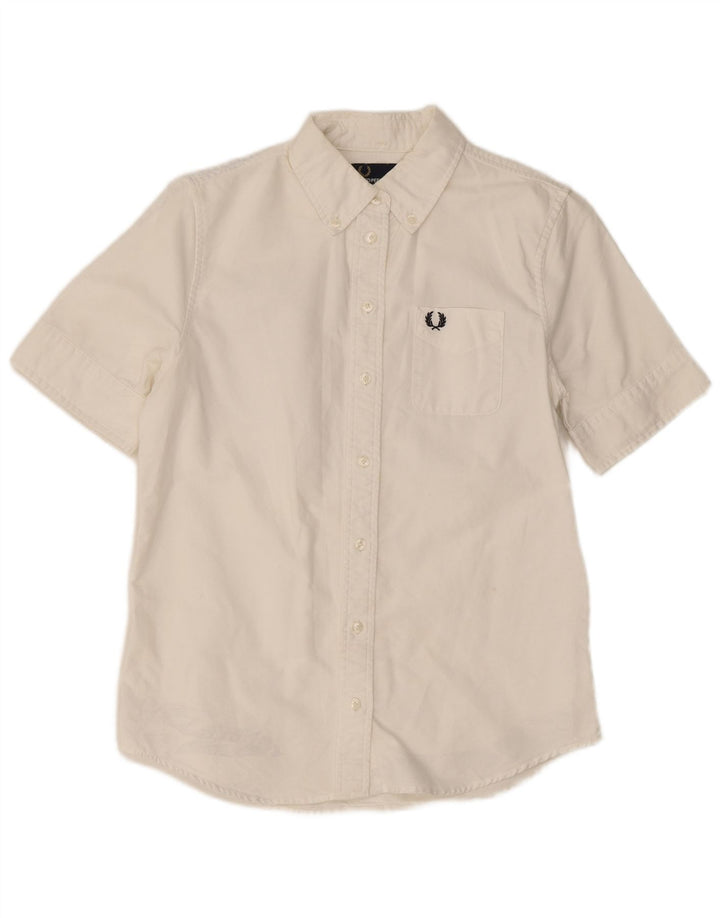 Fred Perry ženska majica kratkih rukava UK 8 Mala bijela pamučna