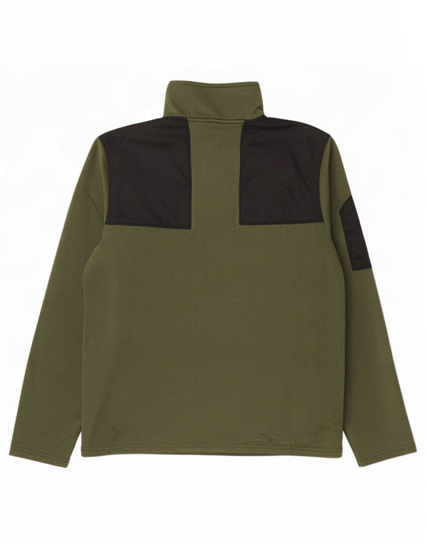 The North Face muška majica s izrezom s patentnim zatvaračem, mala kaki boja