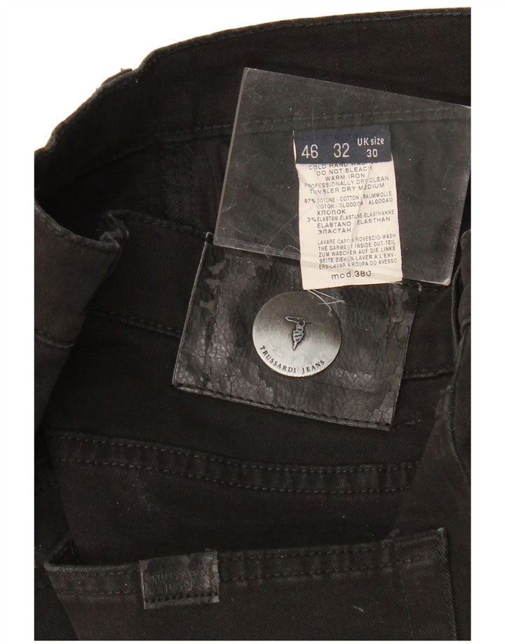 Trussardi ženske ravne traperice W30 L34 crni pamuk