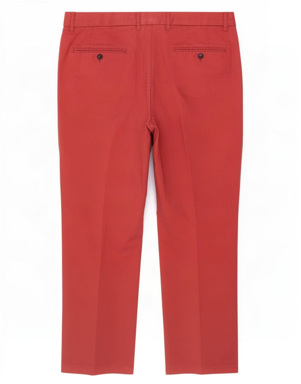 Marks & Spencer Mens Blue Harbor Regular Chino hlače W44 L29 Red