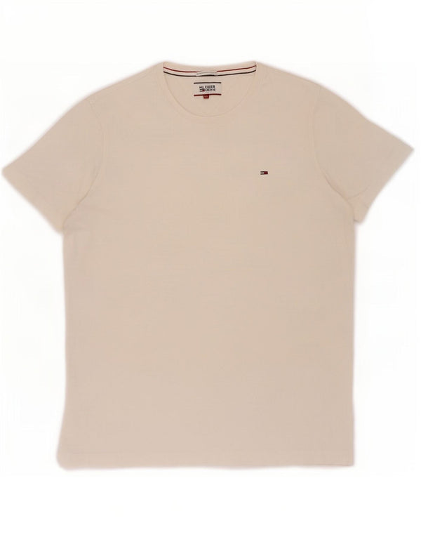 Tommy Hilfiger Ženska majica kratkih rukava UK 18 XL bijeli pamuk