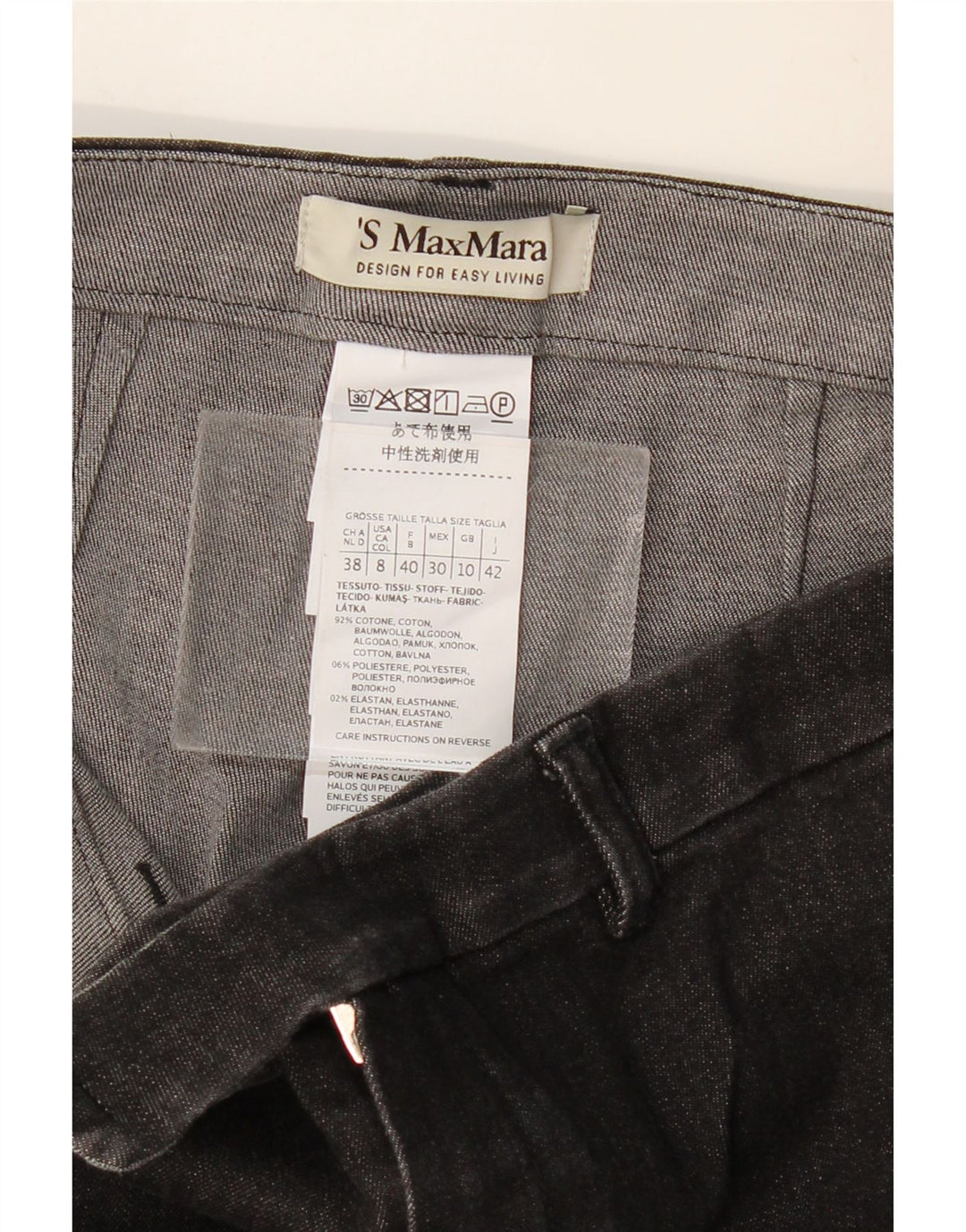 MAX MARA Ženske traperice Bootcut UK 10 Male W28 L28 Sivi pamuk