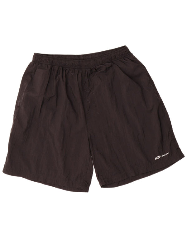 REEBOK Mens Sport Shorts 2XL Black Nylon