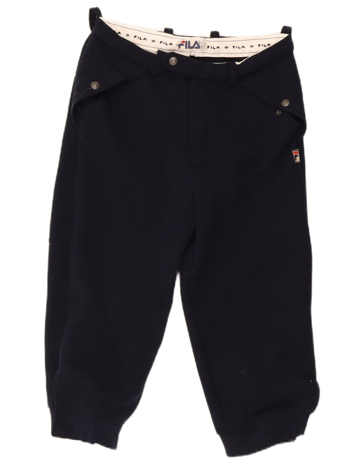 FILA Womens Joggers Capri Trousers W30 L19  Navy Blue Polyamide