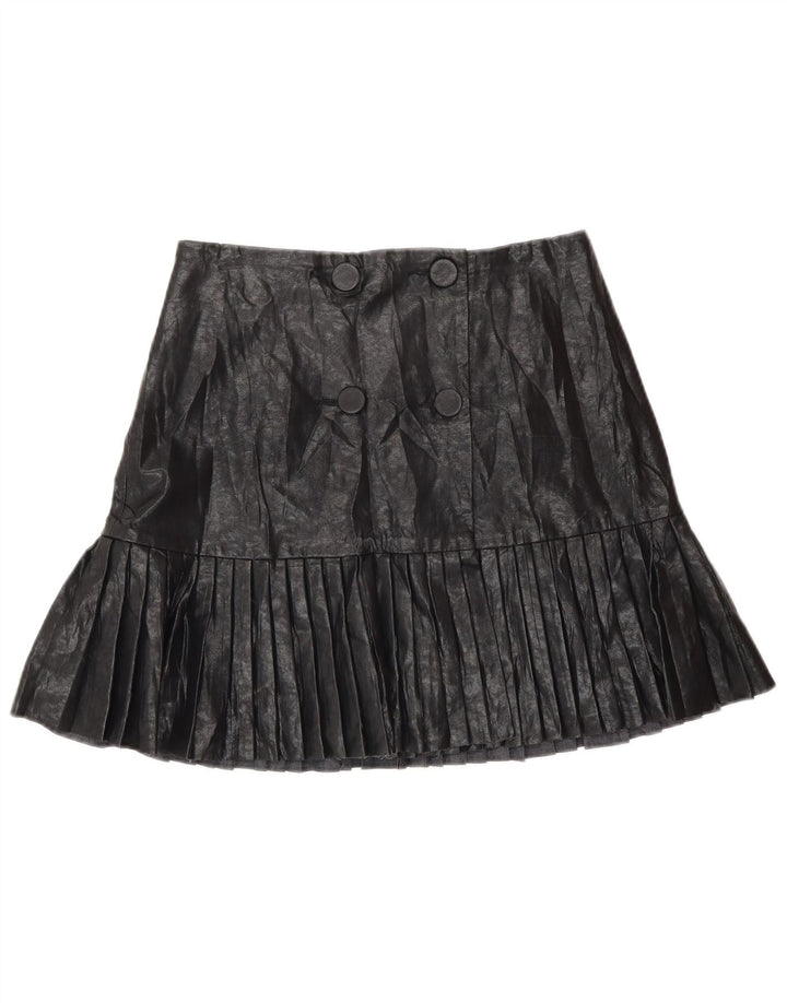 Zara ženska mala suknja na omot od umjetne kože W26 crna