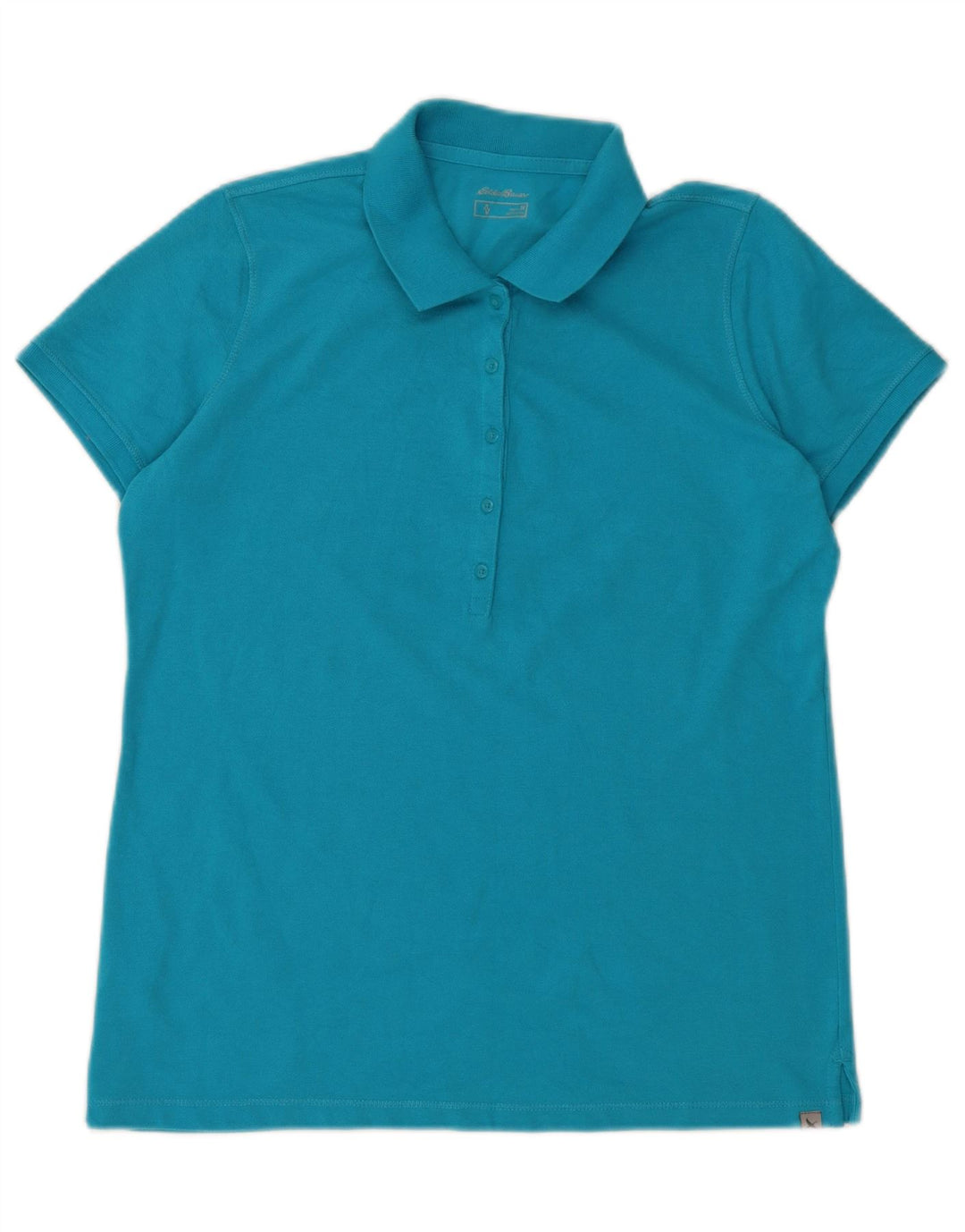 EDDIE BAUER Ženska polo majica UK 14 Srednje plavi pamuk