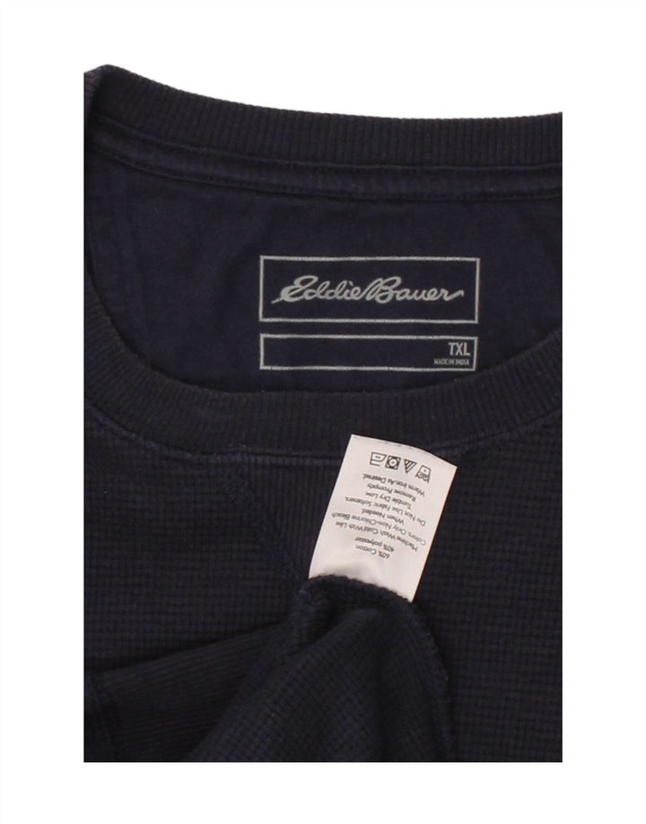 EDDIE BAUER Mens Top Long Sleeve XL Navy Blue Cotton Vintage Eddie Bauer and Second-Hand Eddie Bauer from Messina Hembry 