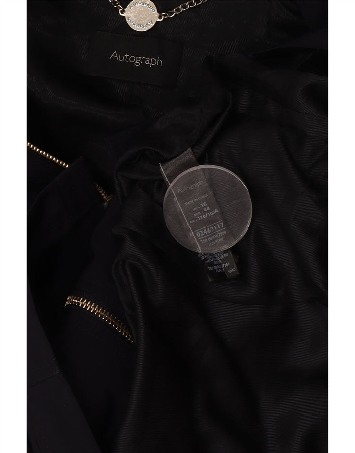 Marks & Spencer ženska uslužna jakna s autogramom UK 16 velika tamnoplava