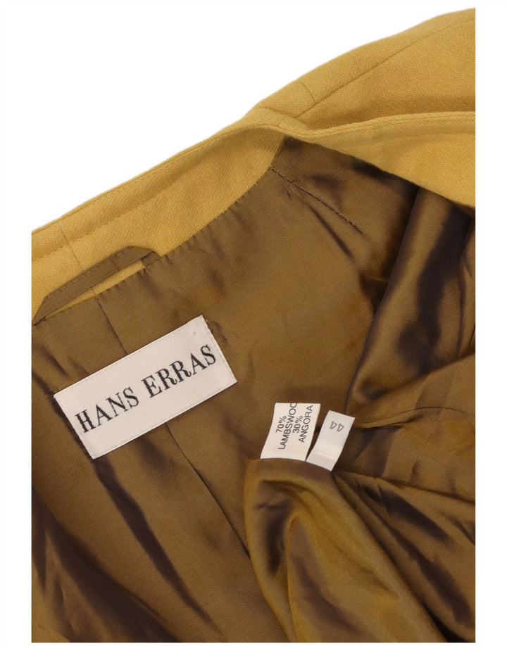 Vintage ženski sako s jednim gumbom IT 44 srednje žuta janjeća vuna