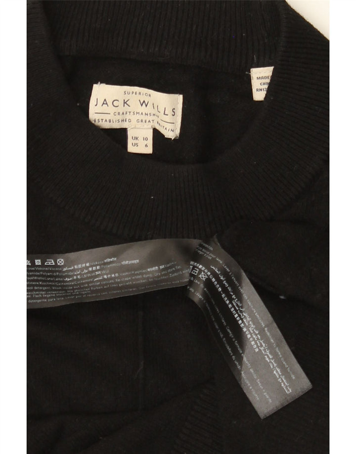 JACK WILLS Ženski pulover s okruglim izrezom UK 10 Mali crni