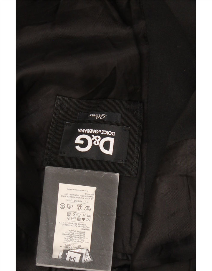 Dolce & Gabbana muška uska jakna sa 2 gumba IT 54 2XL crna vuna