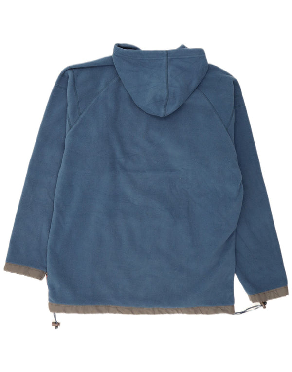 VINTAGE muška majica s kapuljačom od flisa, veliki plavi poliester