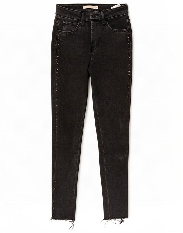 Levi's 721 uske traperice visokog rasta W25 L28 crni pamuk