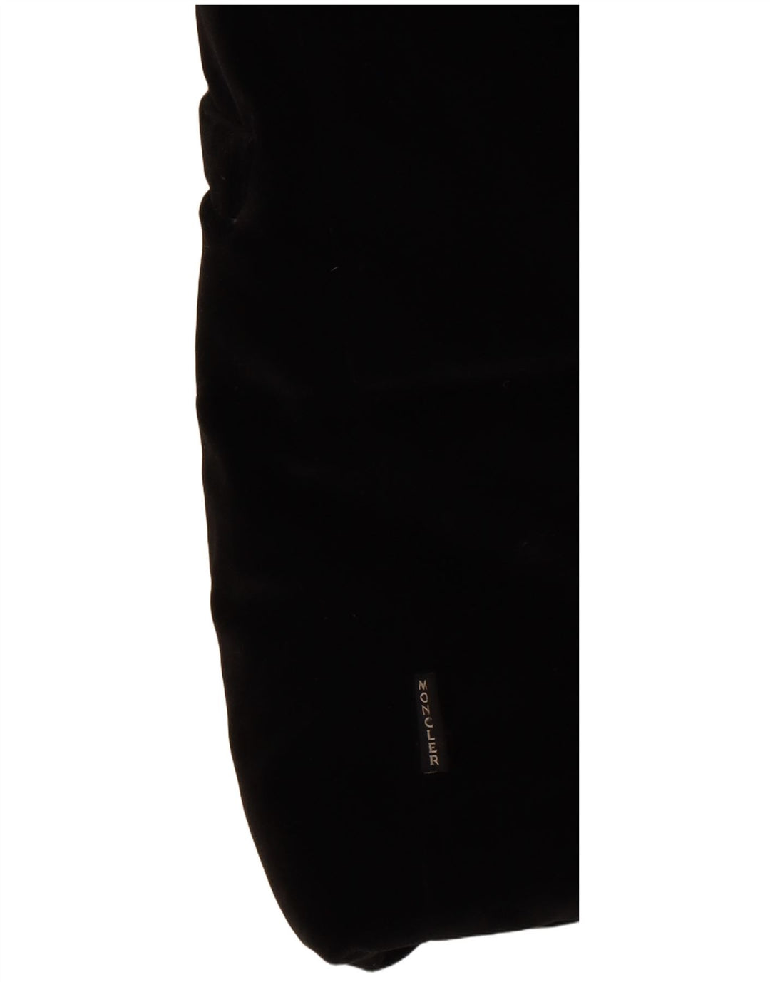 Moncler velika ženska jakna s podstavom od baršuna, veličina 0 XS, crni pamuk