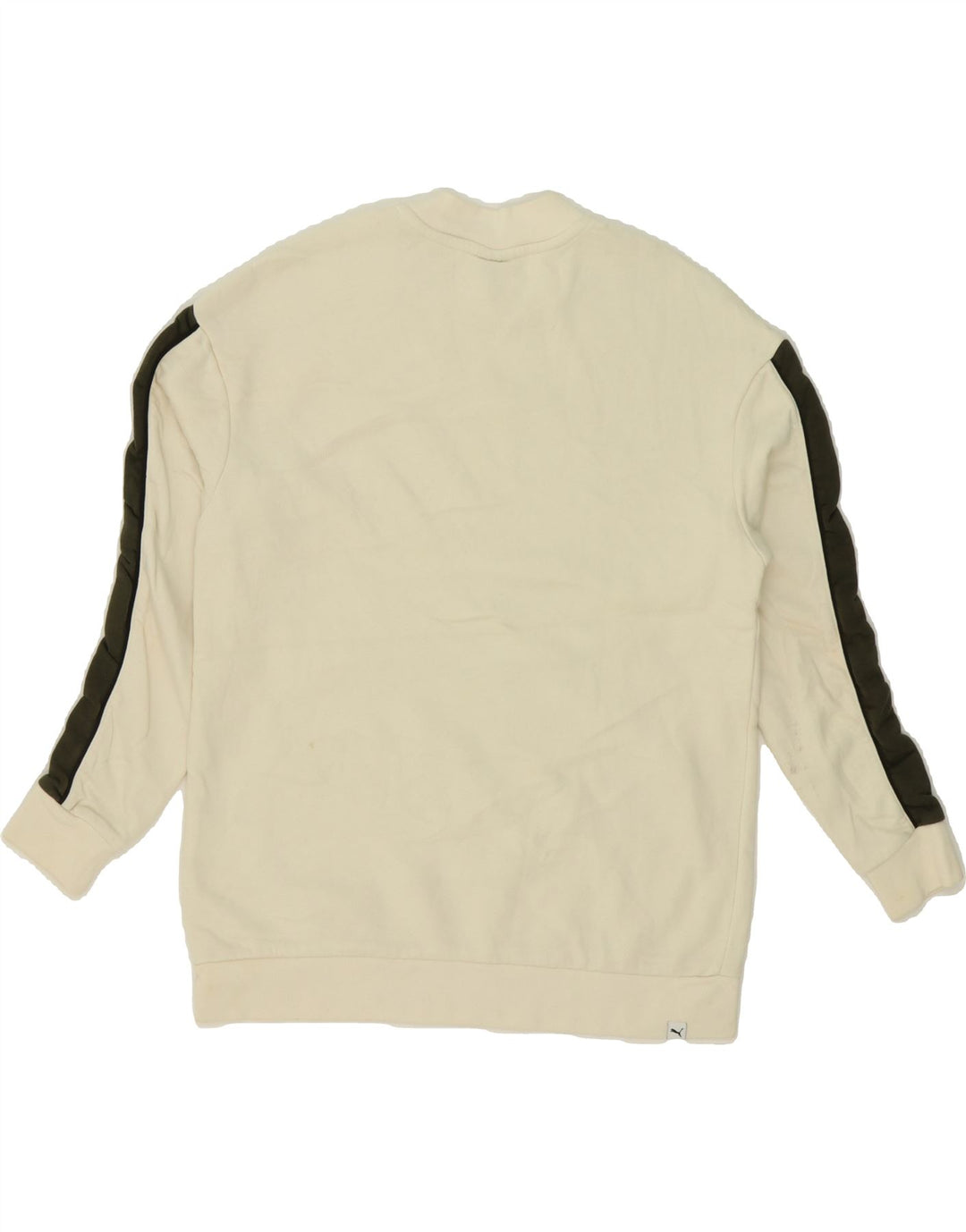 PUMA Womens Graphic Sweatshirt Jumper UK 10 Small  White Colourblock Vintage Puma and Second-Hand Puma from Messina Hembry 