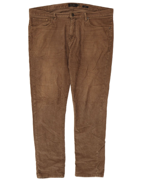 Massimo Dutti muške uske hlače od samta EU 46 XL W36 L30 smeđe