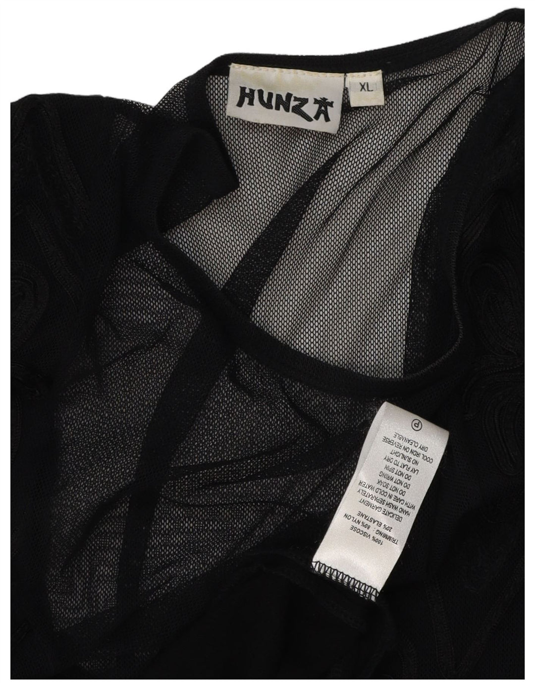 HUNZA ženska maksi haljina bez rukava UK 18 XL crna paisley viskoza