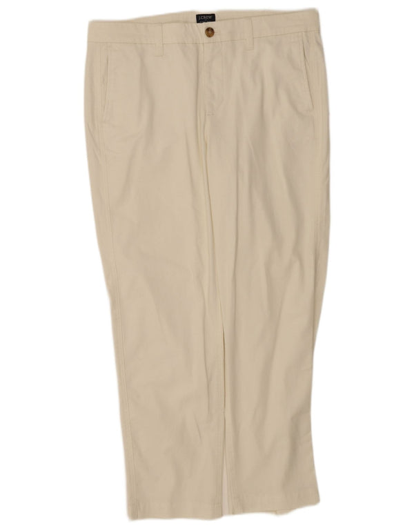 J. Crew Ženske chino hlače visokog struka US 12 Large W34 L28 Off White