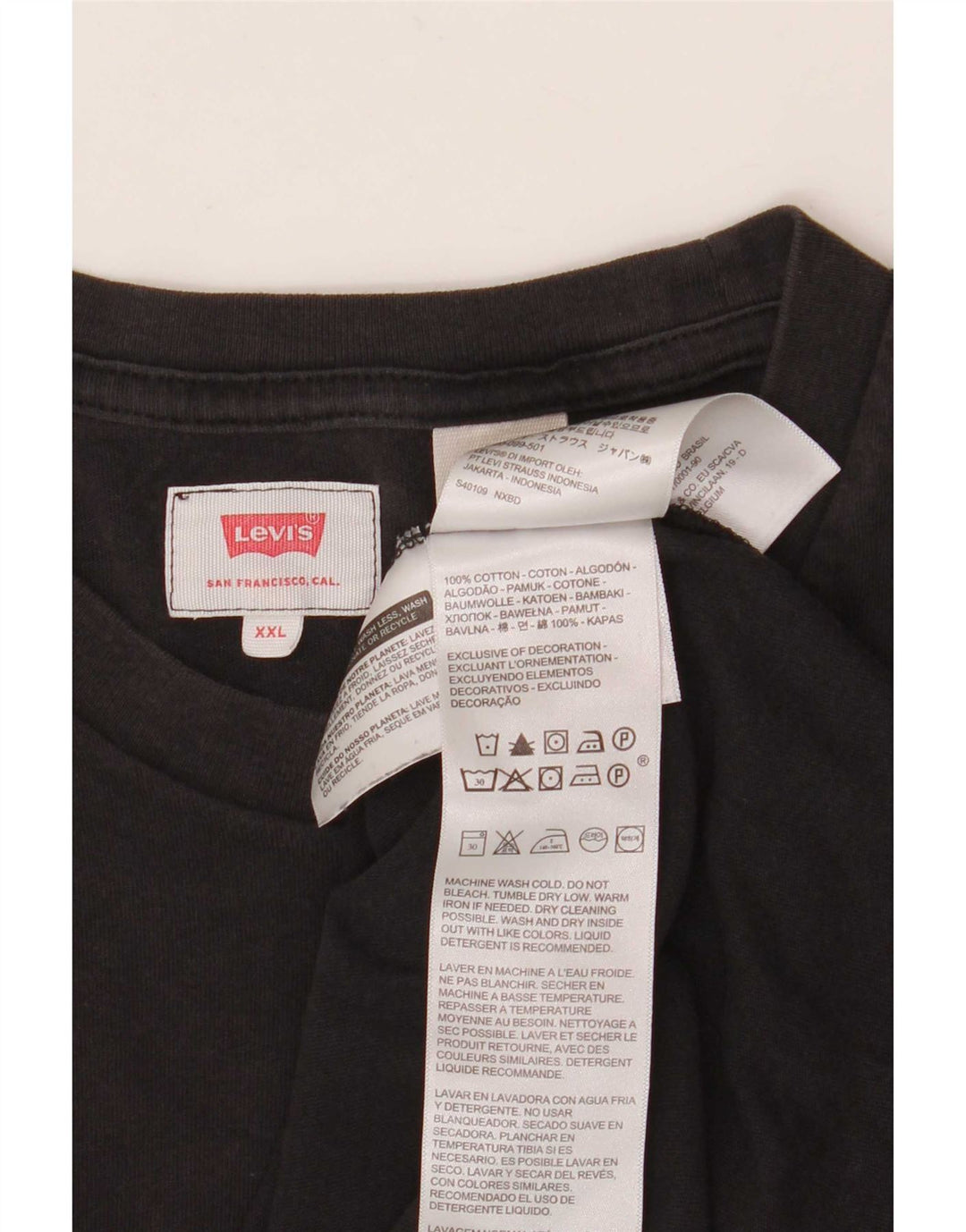 Levi's muška majica kratkih rukava 2XL crni pamuk