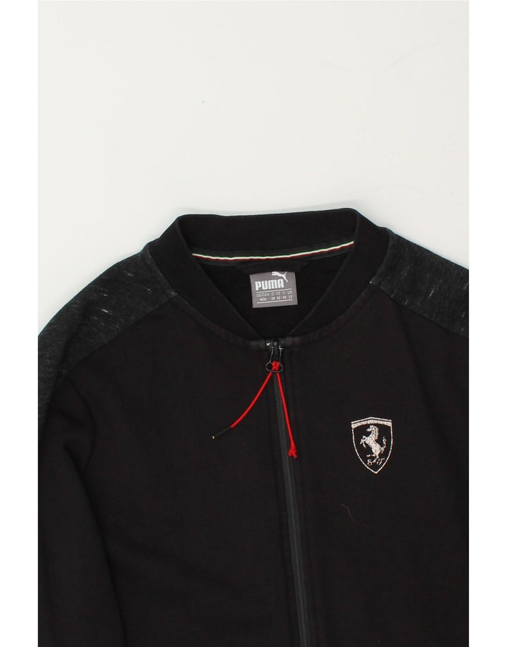 PUMA Womens Tracksuit Top Jacket UK 12 Medium Black Cotton Vintage Puma and Second-Hand Puma from Messina Hembry 