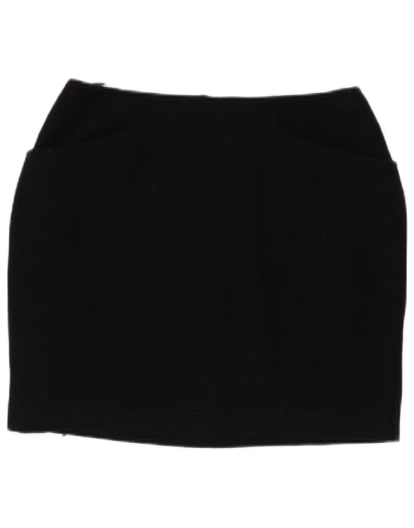 Marella ženska mini suknja UK 10 mala W26 crna vuna