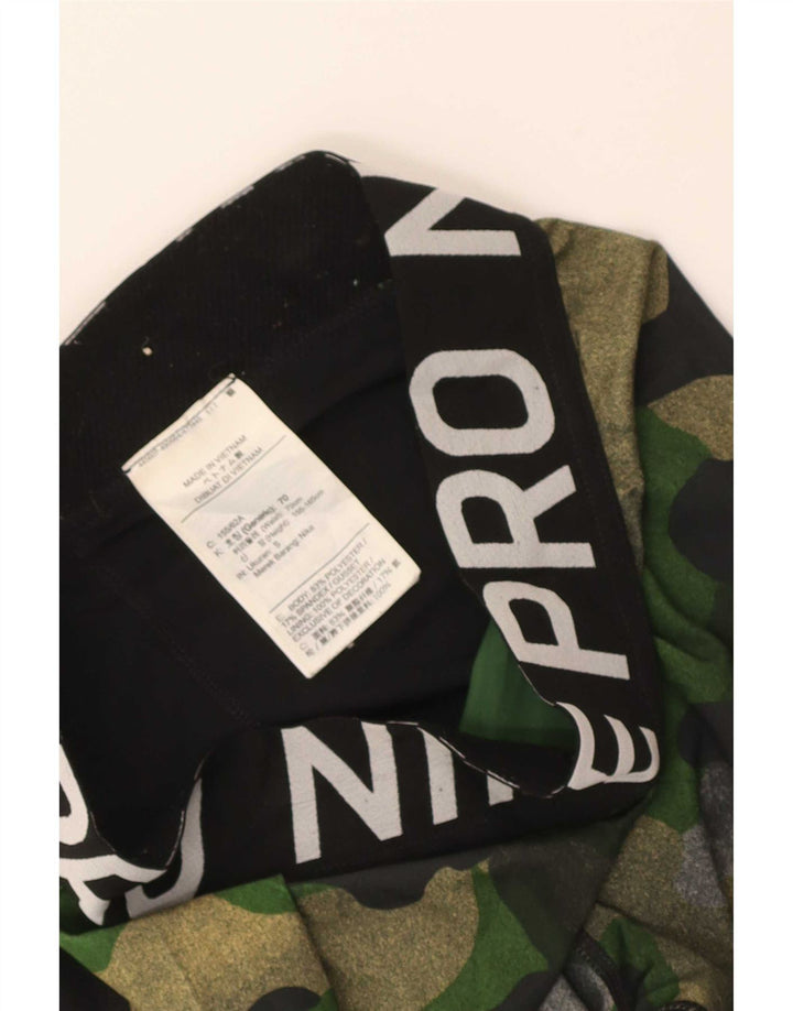 Nike ženske grafičke tajice UK 4 XS crne kamuflažne poliesterske boje