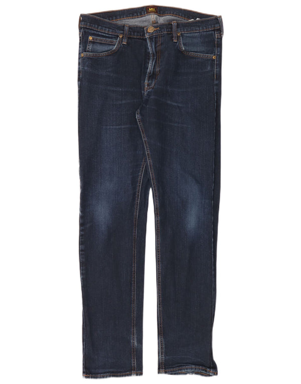 Lee Mens Daren Zip Fly Slim Jeans W34 L34 tamnoplavi pamuk