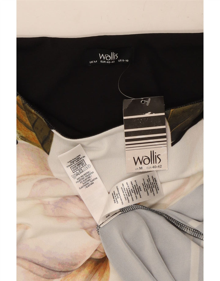 Wallis ženska plašt haljina 3/4 rukava US 8/10 srednje crna cvjetna poliester