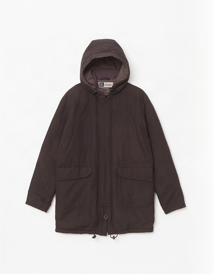 Asics muška parka jakna s kapuljačom UK 40 velika crna