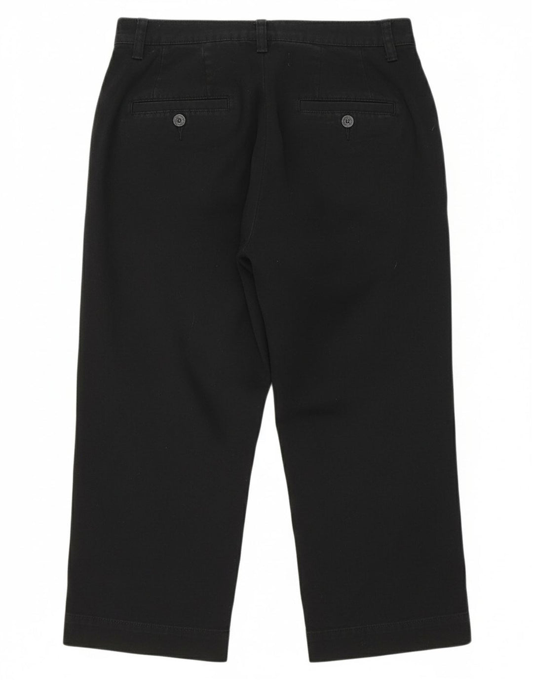 LEE Womens Straight Capri Trousers US 6 Medium W28 L19 Black Cotton