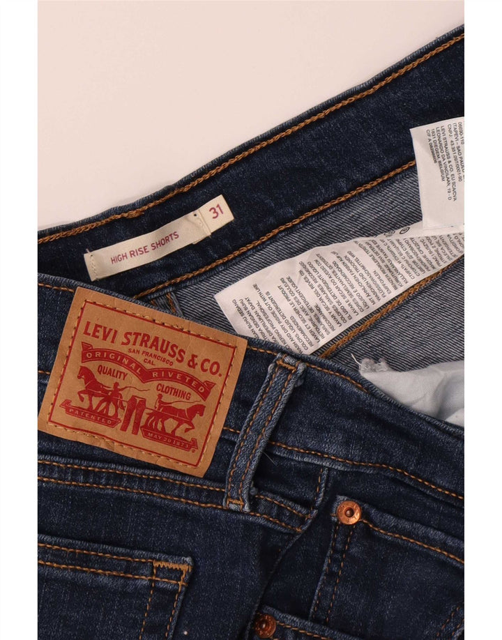 Levi's ženske kratke traper hlače visokog struka W31 srednje plavi pamuk