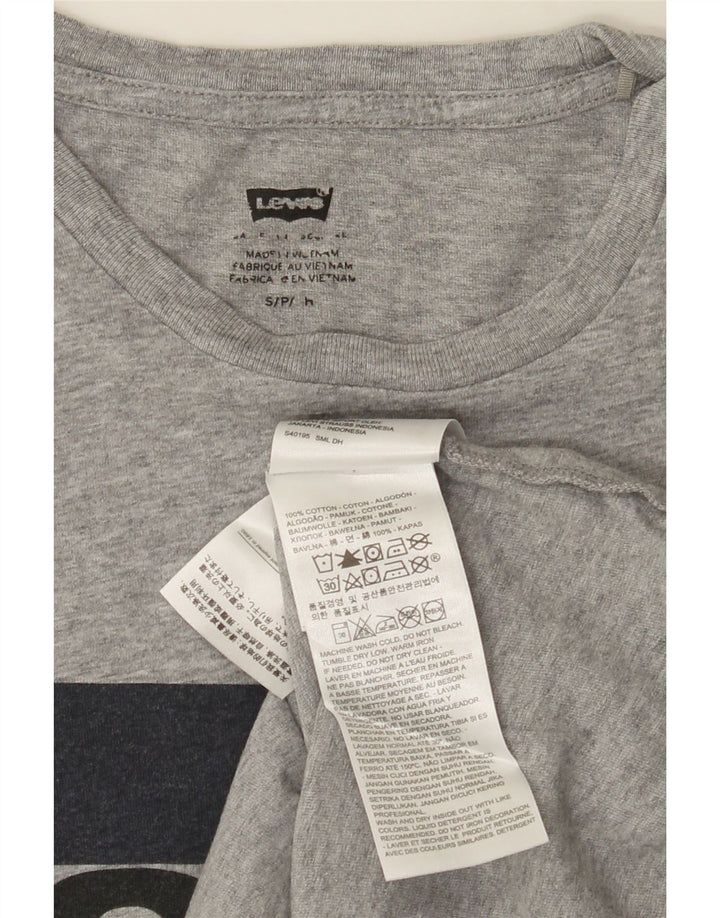 LEVI'S Mens Graphic T-Shirt Top Small Grey Cotton Vintage Levi's and Second-Hand Levi's from Messina Hembry 