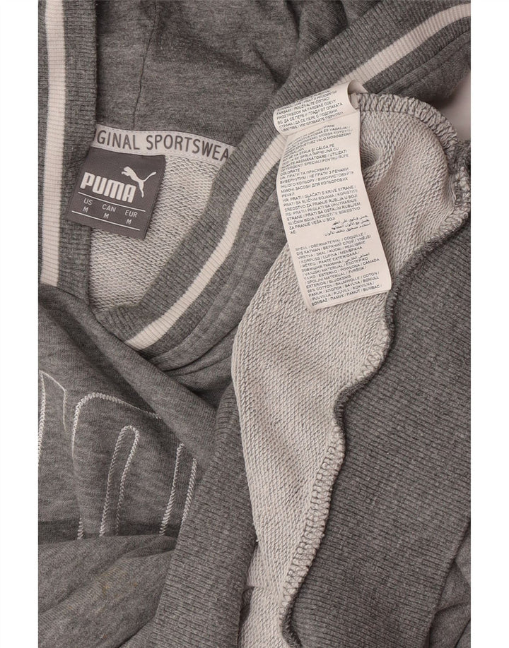 Puma muška majica s kapuljačom srednje sive boje