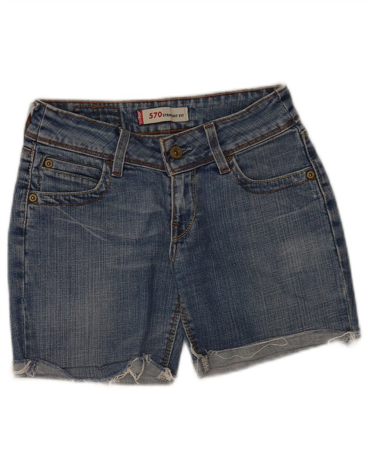 Levi's ženske kratke traper hlače 570 W26, mali plavi pamuk