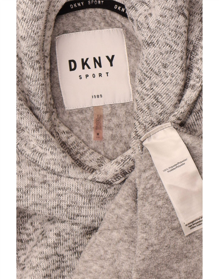Dkny muška majica s kapuljačom srednje sivi pjegavi poliester