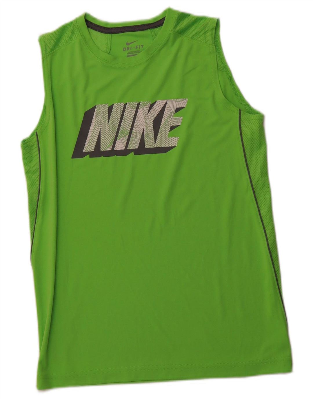 NIKE Boys Dri Fit Graphic Vest Top 12-13 Years Large Green