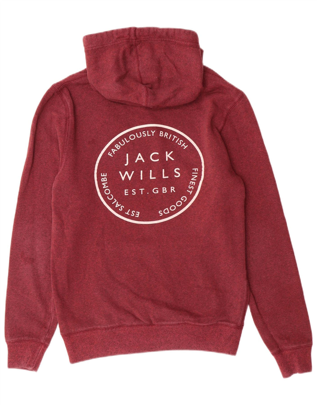 JACK WILLS Muška majica s kapuljačom s kapuljačom, mali tamnocrveni pjegavi pamuk