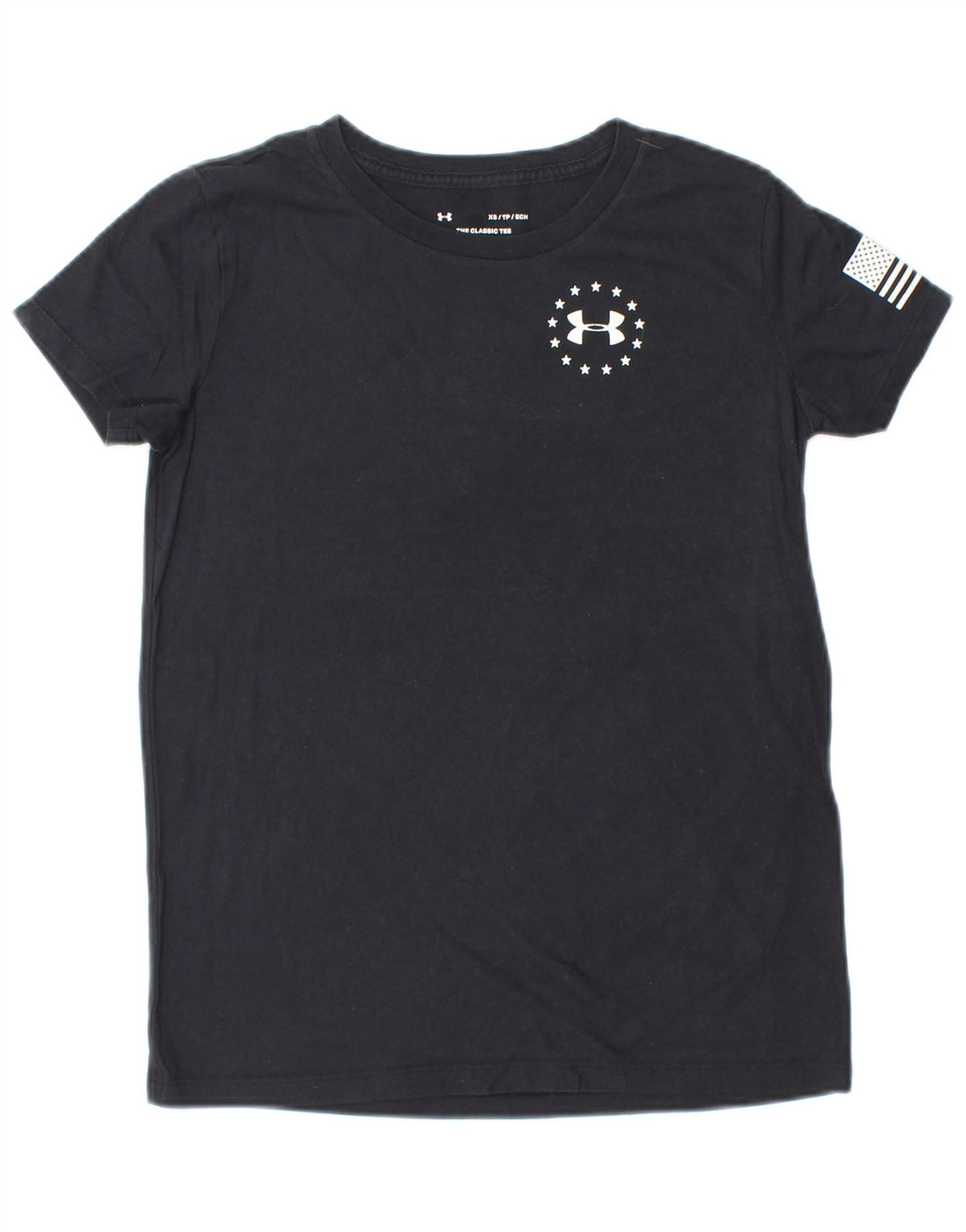 UNDER ARMOUR Ženska grafička majica kratkih rukava UK 6 XS crna na pruge