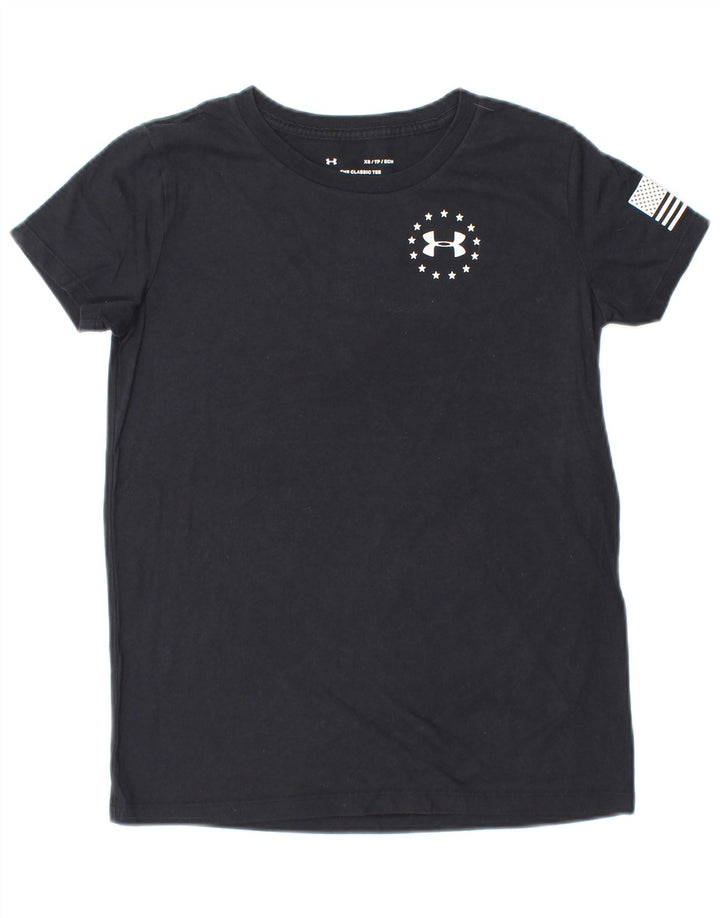 UNDER ARMOUR Ženska grafička majica kratkih rukava UK 6 XS crna na pruge